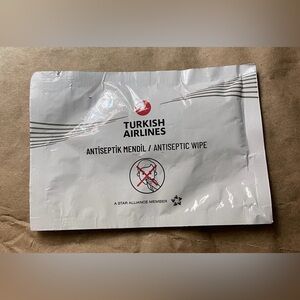 Collectable Turkish Airlines Antiseptic Wipe NWT